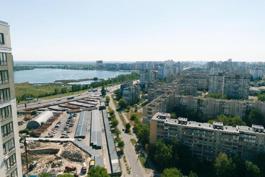 Видовая На 25 Этаже Kiev Luaran gambar